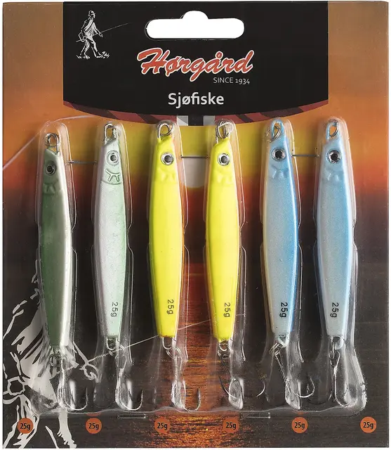 Horgard Hørgård Sjøfiske Sluksett 6-pack 25g 3 Horgard Hørgård Sjøfiske Sluksett 6-pack 25g